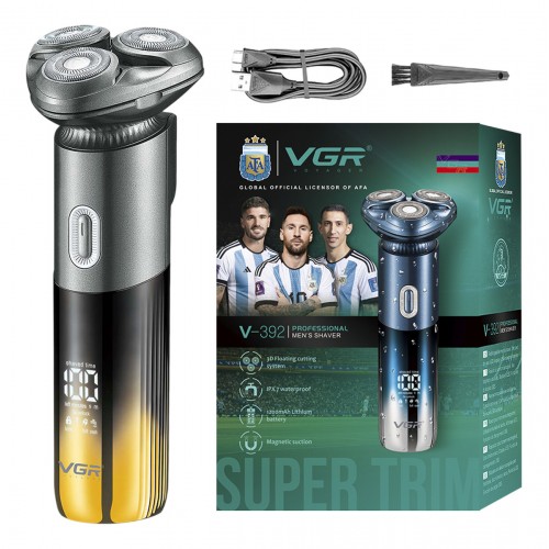 Электробритва аккумуляторная 1200мАч, от USB, бритва VGR V392 Желтая Электробритва аккумуляторная 1200мАч, от USB, бритва VGR V392 Желтая