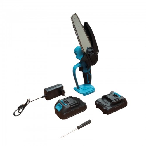 Бесщеточная Аккумуляторная цепная мини-пила 6 inch Electric SAW в кейсе / 2 аккумулятора 4А/ч