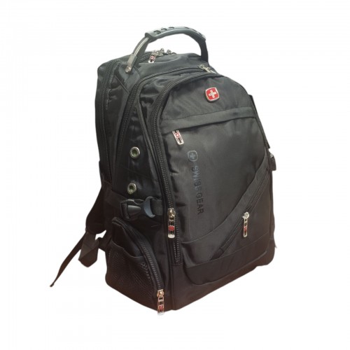 Рюкзак городской Swiss Bag 8810-1 с дождевиком 503325 см 32 литра с USB и AUX выходами Чёрный