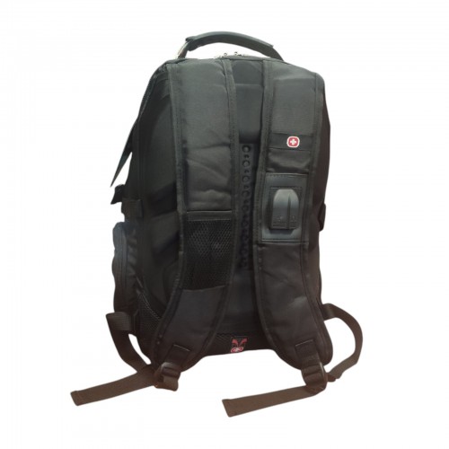 Рюкзак городской Swiss Bag 8810-1 с дождевиком 503325 см 32 литра с USB и AUX выходами Чёрный