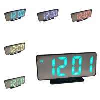 Зеркальные LED часы с будильником и термометром VST-888H RGB Хамелеон USB