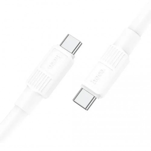 Кабель HOCO X84 Solid Type-C to Type-C 1м charging, ток до 3A для смартфонов 60W Белый