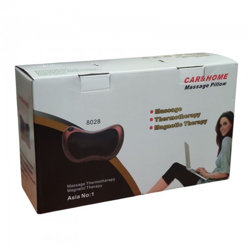 Массажер, массажная подушка для дома и машины Massage pillow CHM-8028 (8 роликов) Черный