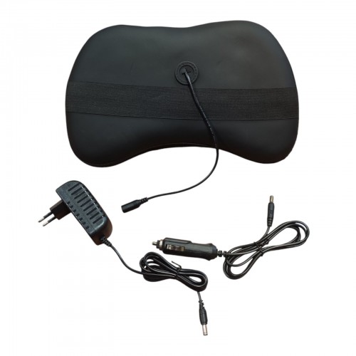 Массажер, массажная подушка для дома и машины Massage pillow CHM-8028 (8 роликов) Черный