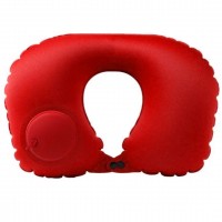 Подушка, портативная U-образная воздушная, подголовник для шеи Красная