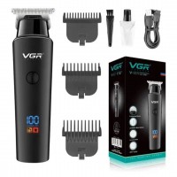 Триммер для волос VGR V-937, с usb-кабелем для зарядки, светодиодным дисплеем, 3 насадками