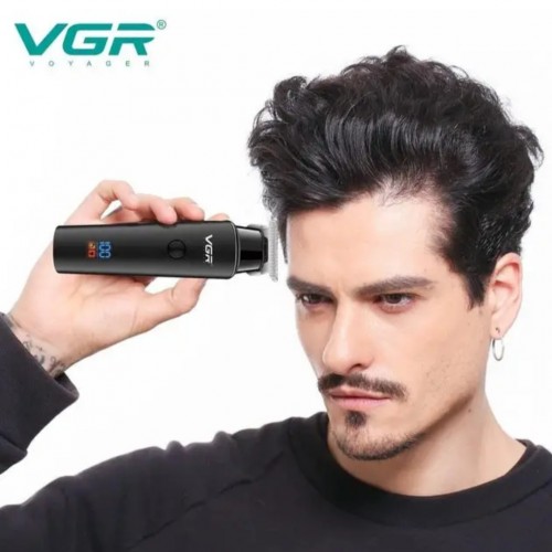 Триммер для волос VGR V-937, с usb-кабелем для зарядки, светодиодным дисплеем, 3 насадками
