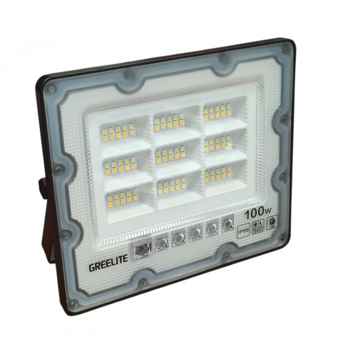 Фонарь уличный Greelite JX 007 100W Solar Flood Led с солнечной панелью и пультом 