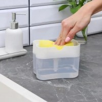 Диспенсер для моющего средства с подставкой для губки Soap Pump & Sponge Caddy Белый
