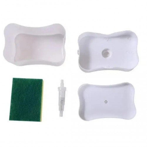 Диспенсер для моющего средства с подставкой для губки Soap Pump & Sponge Caddy Белый