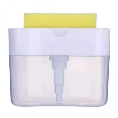 Диспенсер для моющего средства с подставкой для губки Soap Pump & Sponge Caddy Белый
