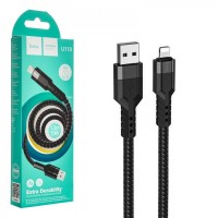 Кабель HOCO U110  Lightning 2,4A1,2m Черный