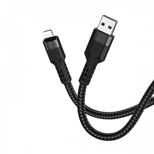 Кабель HOCO U110  Lightning 2,4A 1,2m Черный