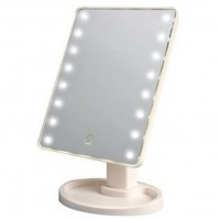 Настольное зеркало WH-085 с подсветкой 16 LED MIRROR 21.5x17 см Белые