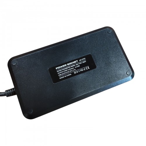 Сетевой удлинитель фильтр CP02 на 3 розетки + 6 USB 3.1A 2 метра Чёрный