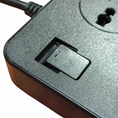 Сетевой удлинитель фильтр CP02 на 3 розетки + 6 USB 3.1A 2 метра Чёрный