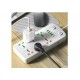 Сетевой удлинитель фильтр CP05 на 6 розеток, 4 USB, 1Type-C, 2 метра Белый