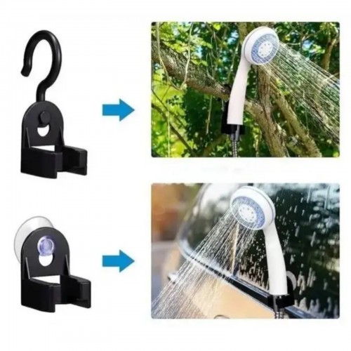 Душ портативный, кемпинговый с помпой на аккумуляторе USB Travel shower гибкий шланг из ПВХ