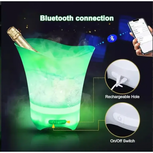 Светящееся ведро для льда с Bluetooth и подсветкой Bucket Light 20 / Ведро для охлаждения напитков