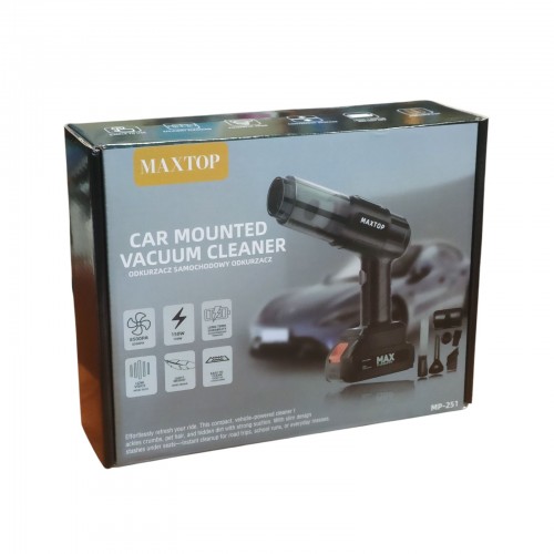 Автомобильный аккумуляторный пылесос Maxtop MP-251 6 насадок