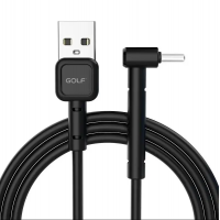 Кабель угловой GOLF GC-69 Type-C L 1м 3A Черный