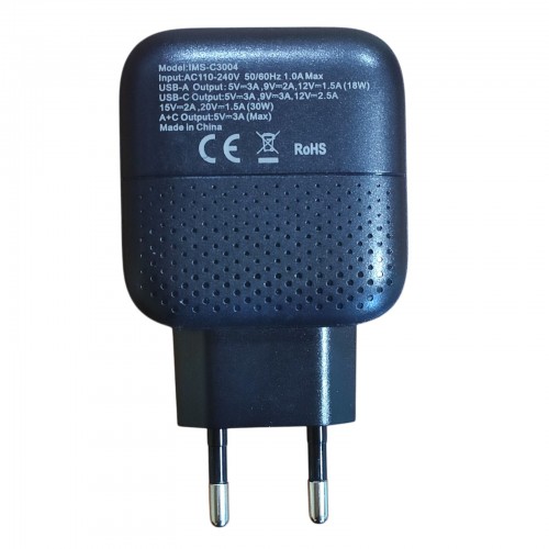 Зарядное устройство 30W USB+Type-C IMS-C3004 блок питания Черный