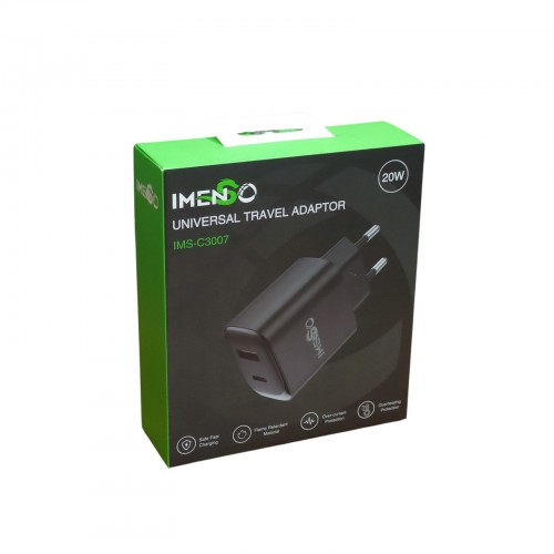 Зарядное устройство 20W USB+Type-C IMS-C3007 блок питания Черный