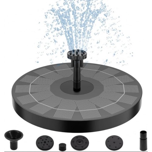 Фонтан насос на солнечной батарее + 6 насадок, Water Pump/ Садовый фонтан 16 см Фонтан насос на солнечной батарее + 6 насадок, Water Pump/ Садовый фонтан 16 см