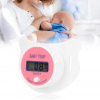 Электронный термометр соска BABY TEMP NJ-347 / Цифровая соска-градусник для младенцев Розовый