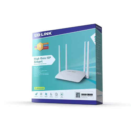 Роутер маршрутизатор LB-Link BL-WR450H 2.4GHz 300 Mbps 4*5dBi усиленные антенны 2LAN+1WAN