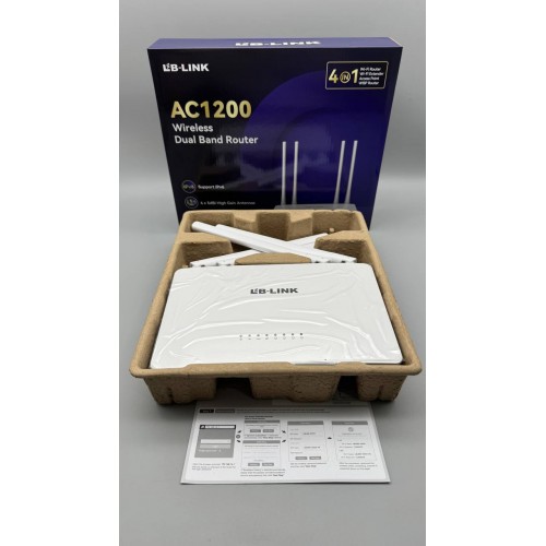 Роутер маршрутизатор LB-Link BL-W1210M 2.4GHz/5GHz 1200Mbps 2.4G 2*5dBi + 5G 2*5dBi 4 LAN+1