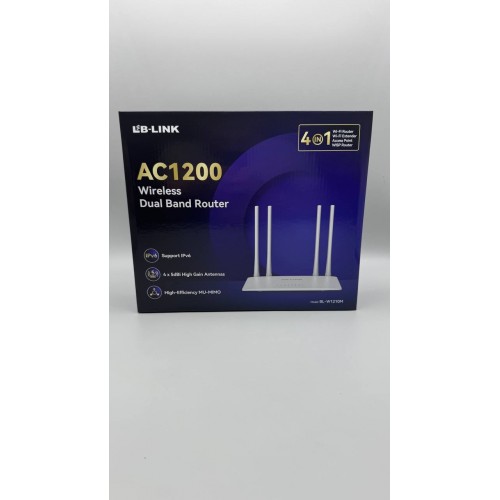Роутер маршрутизатор LB-Link BL-W1210M 2.4GHz/5GHz 1200Mbps 2.4G 2*5dBi + 5G 2*5dBi 4 LAN+1