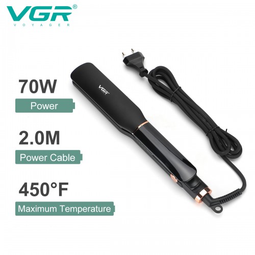 Выпрямитель для волос VGR V-519S, 100-230°C, керамическое покрытие 38 мм, 70 W, LED display