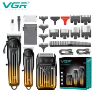 Профессиональный набор машинок 3в1 VGR V-644 аккумуляторная машинка для стрижки, триммер и электробритва