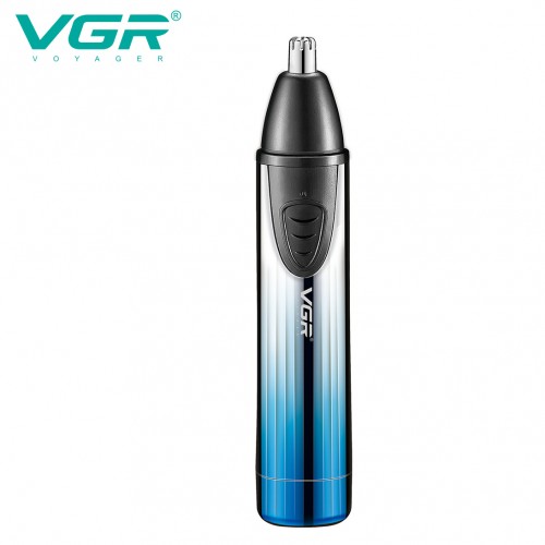 Триммер 2 в 1 VGR V-619 BLUE, 2 насадки - триммер для носа, шейвер Синий