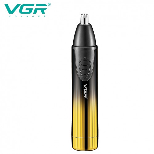 Триммер 2 в 1 VGR V-619 BLUE, 2 насадки - триммер для носа, шейвер Желтый