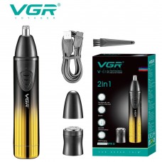 Триммер 2 в 1 VGR V-619, 2 насадки - триммер для носа, шейвер Желтый