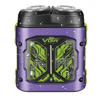Электробритва VGR V-344 GREEN, роторная, 8000 RPM, влагостойкая Фиолетовая
