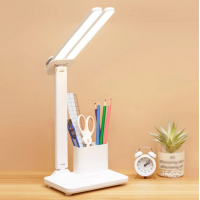 Настольная аккумуляторная LED-лампа BL-A8 с подставкой для гаджетов зарядка от USB Белая