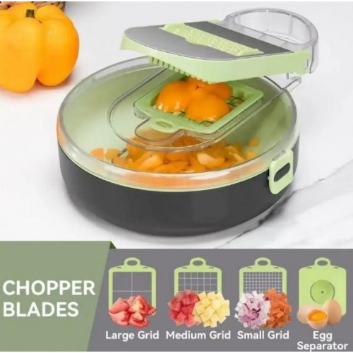 Овощерезка с сменными насадками Vegetable Cutter C351 / Многофункциональная терка для овощей с контейнером