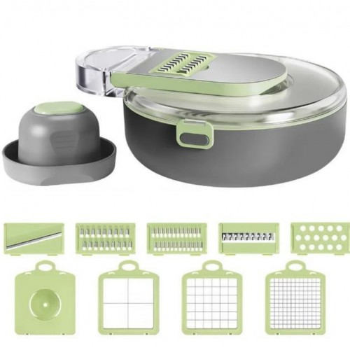 Овощерезка с сменными насадками Vegetable Cutter C351 / Многофункциональная терка для овощей с контейнером