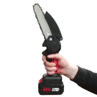 Бесщеточная Аккумуляторная цепная мини-пила 6 inch Electric SAW в кейсе 2 аккумулятора Красная