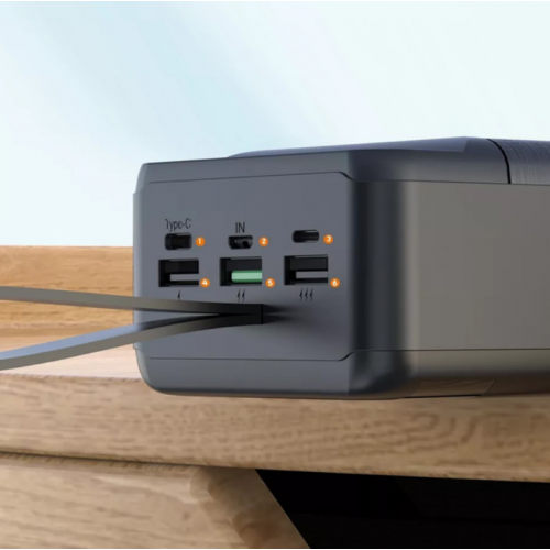 Внешний аккумулятор Power bank XO PR159 60000mAh PD22,5W + быстрая зарядка батарея зарядка Черный