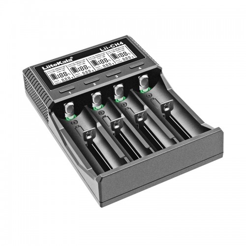 Зарядное устройство для Liitokala Lii-CH4, 4 канала, Li-1.5/Ni-Mh/Li-ion/LiFePO4/Li-HiV, USB-C, LCD