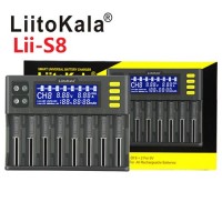 Зарядное устройство для Liitokala Lii-S8, 8 каналов, Ni-Mh/Li-ion/LiFePo4, 220V/12V, LED+LCD