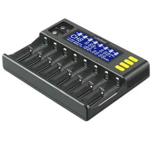 Зарядное устройство для Liitokala Lii-S8, 8 каналов, Ni-Mh/Li-ion/LiFePo4, 220V/12V, LED+LCD