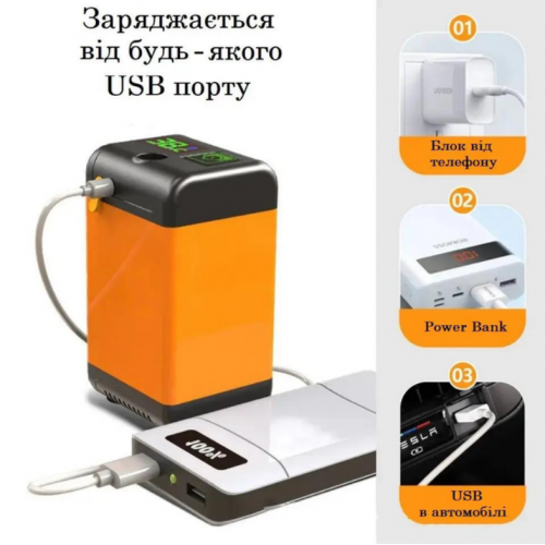 Душ с аккумулятором 4800 мАч, MY-880 / Мобильный душ для кемпинга