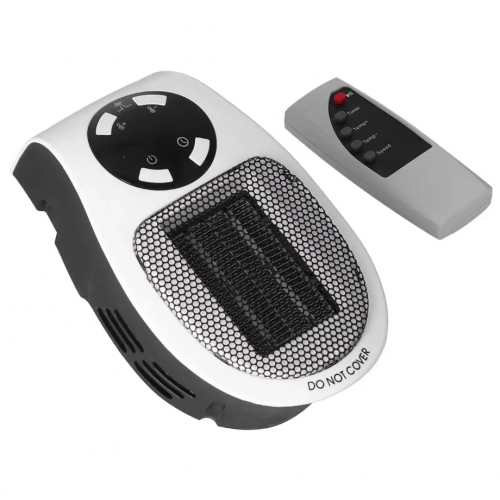 Портативный обогреватель 500W, Portable Heater с пультом и дисплеем / Настенный электрообогреватель