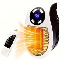 Портативный обогреватель 500W, Portable Heater с пультом и дисплеем / Настенный электрообогреватель