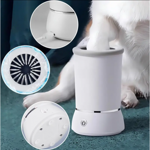 Автоматическая аккумуляторнная лапомойка для собак Pet Foot Wash W01 Белая